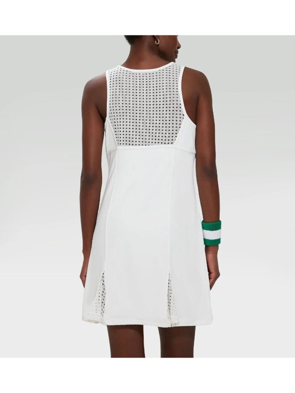 Tenniscore Tuckernuck Tnuck Sport M White Cane Victoria Mesh Sleeveless Dress - Picture 2 of 16